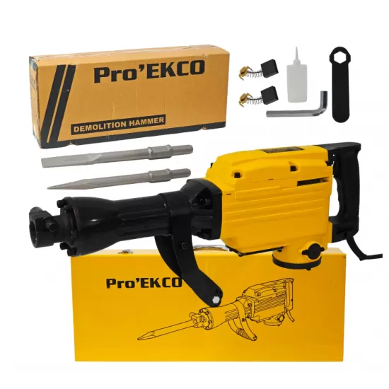 Ciocan demolator electric DDT- Pro’EKCO 65A – 2600W, profesional, pentru demolări grele
