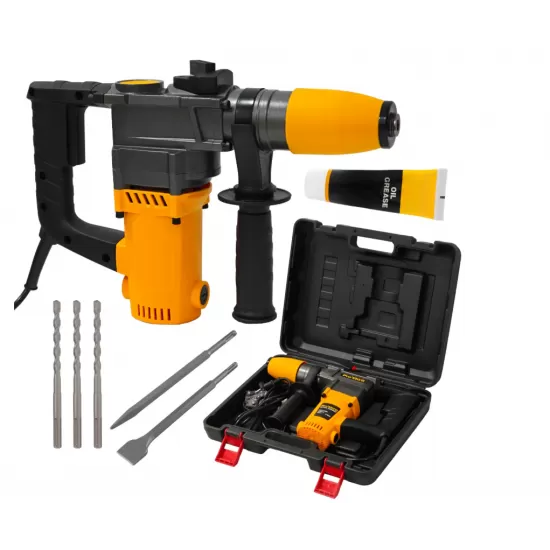 Ciocan rotopercutor DDT, Pro’EKCO 1700W SDS-Plus – 26 mm, 3 burghie si 2 dalti incluse, 1700W, 920 rpm