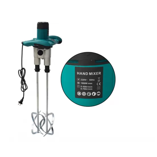 Mixer electric dublu, DDT Mustang, 6 trepte de viteza,1800 W, 700 rpm