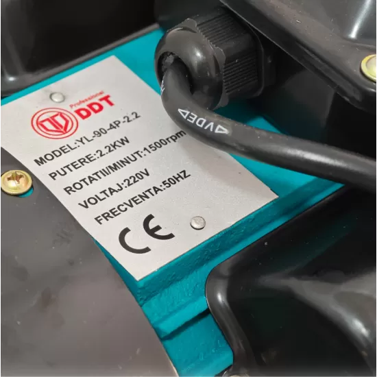 Motor electric monofazat DDT , 2.2 kW, 1500 Rpm, bobinaj cupru, cu protectie la suprasarcina