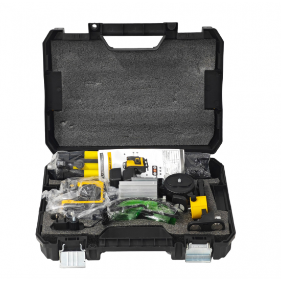 Nivela Laser Verde DDT Pro’EKKO 16-D – 4 x 360°, Kit Complet cu Trepied si Accesorii