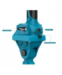 Tija extensibila minidrujba electrica si foarfeca de gradina DDT-KRISTAL lungime maxima 2m compatibil baterii pe sina