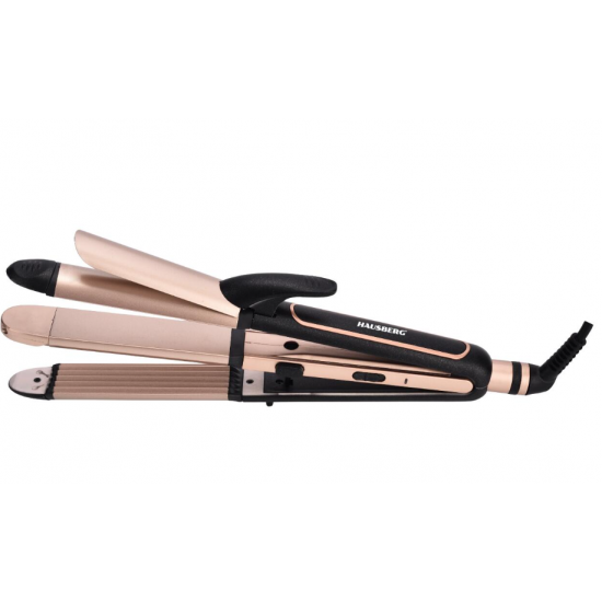Aparat Coafat 3in1 HAUSBERG HB-208NG, Indreptare + Ondulare + Styling, 180-200°C, Incalzire PTC, 45W