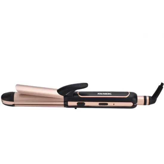 Aparat Coafat 3in1 HAUSBERG HB-208NG, Indreptare + Ondulare + Styling, 180-200°C, Incalzire PTC, 45W