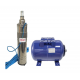 Pachet  Pompa submersibila, DDT, QGD120, Inox complet, suruburi inox, sita protectie, 20 m cablu, 120 m, 3 m³/h + Vas de expansiune , Bazin hidrofor DDT , 50 LT , Membrana inclus