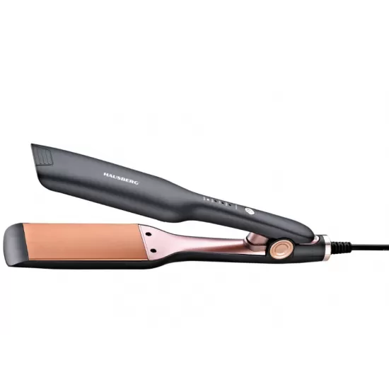 Placa de Par HAUSBERG HB-202NG, Uscat/Umed, 160-220°C, 4 trepte, Control digital, Incalzire PTC, 60W