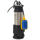 Pompa submersibila cu dublu tocator si plutitor pentru apa murdara,dimensiuni compacte, DDT, V370DF, Inox
