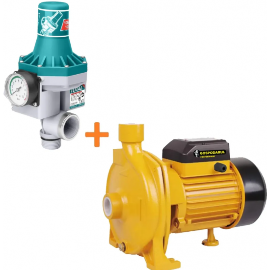 Pompa de suprafata apa curata Gospodarul Profesionist CPM-158 - 750W, 6600 l/h cu presostat automat Total