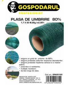 Plasa de umbrire - 2x100M, 80g/m2,80%