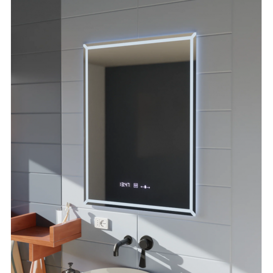 Oglinda LED Rectangulara, 60x80cm, VillayTouch Marcello, Sistem Dezaburire, Dimabila