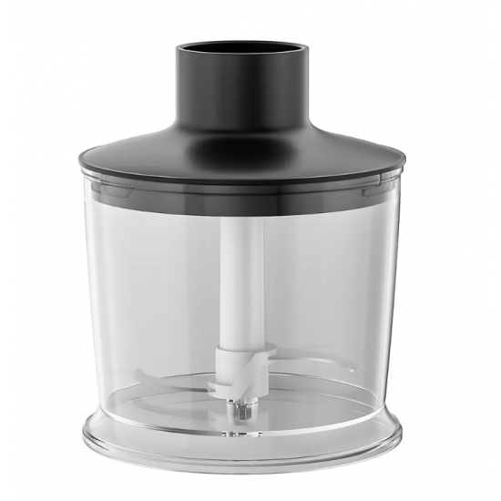 Blender 3 in 1 HAUSBERG HB-7701NG, 500W, 2 viteze, Material ABS, lame din inox, Capacitate pahar 700ml, tocator 500ml, Negru