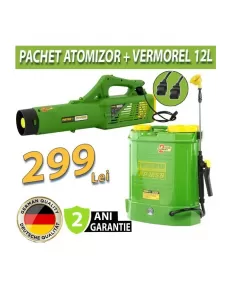 Pachet PompA de Stropit cu Acumulator 12L, 12V 8Ah + Atomizor Portabil