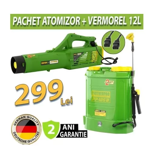 Pachet PompA de Stropit cu Acumulator 12L, 12V 8Ah + Atomizor Portabil