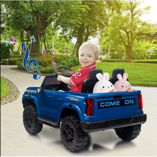 Mașina Electrica pentru copii 24V, Camion cu 2 Locuri, Telecomanda, Afișaj Baterie, Albastru