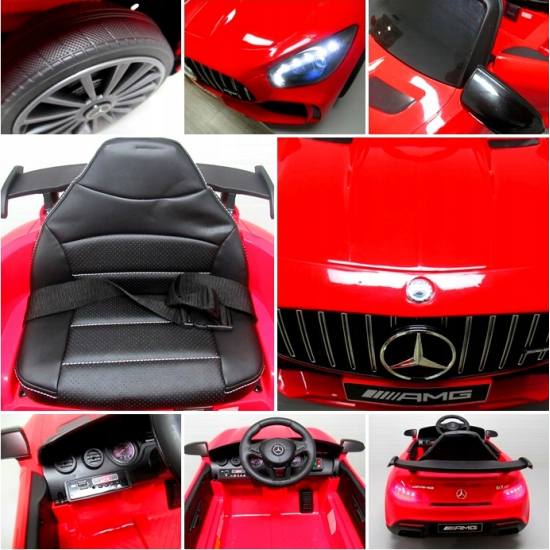 Masinuta electrica cu telecomanda mercedes amg gtr-s r-sport -rosu