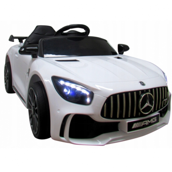 Masinuta electrica cu telecomanda mercedes amg gtr-s r-sport -alb