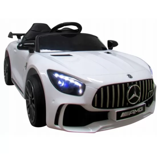 Masinuta electrica cu telecomanda mercedes amg gtr-s r-sport -alb