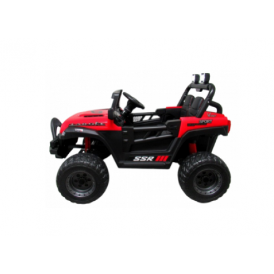 Masinuta electrica cu telecomanda auto x16, 110x70x68 cm, varsta 1-5 ani, roti eva, scaun din piele eco, putere 90w, r-sport -rosu