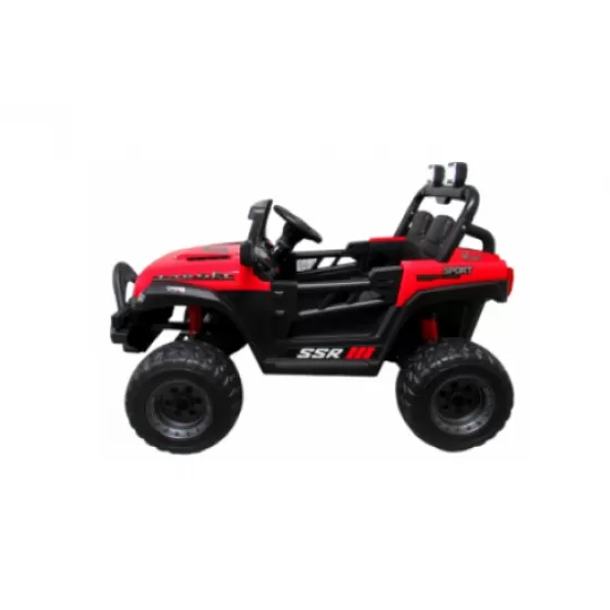 Masinuta electrica cu telecomanda auto x16, 110x70x68 cm, varsta 1-5 ani, roti eva, scaun din piele eco, putere 90w, r-sport -rosu