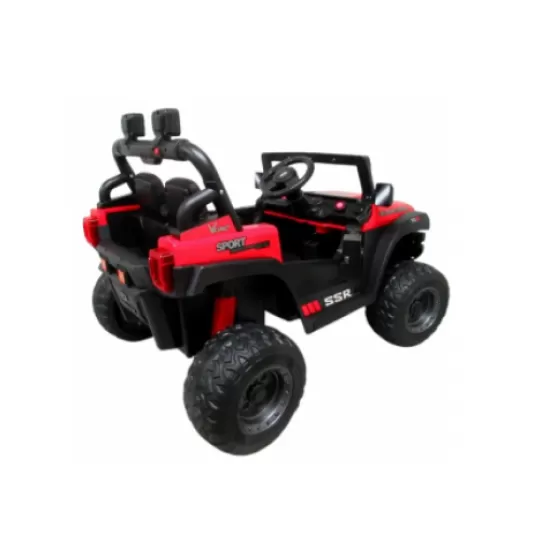 Masinuta electrica cu telecomanda auto x16, 110x70x68 cm, varsta 1-5 ani, roti eva, scaun din piele eco, putere 90w, r-sport -rosu