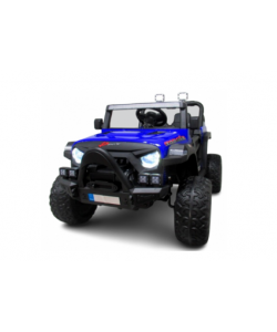 Masinuta electrica cu telecomanda auto x16, 110x70x68 cm, varsta 1-5 ani, roti eva, scaun din piele eco, putere 90w, r-sport - albastru