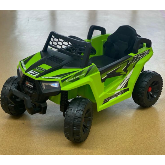 Masinuta electrica Jeep, 12v, cu telecomanda, lumini si muzica, verde