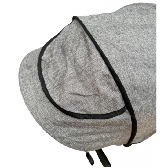 TRICICLETA EVA CU POZITIE DE SOMN, SCAUN REVERSIBIL, FAR CU LUMINI SI MUZICA, GRI