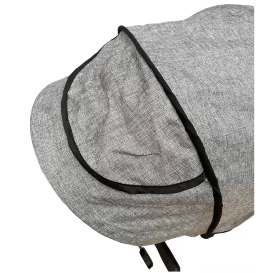 TRICICLETA EVA CU POZITIE DE SOMN, SCAUN REVERSIBIL, FAR CU LUMINI SI MUZICA, GRI