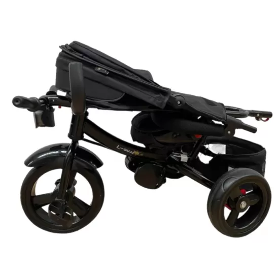 TRICICLETA EVA CU POZITIE DE SOMN, SCAUN REVERSIBIL, FAR CU LUMINI SI MUZICA, GRI