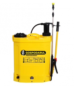 Pompa de stropit Gospodarul Profesionist 16L - 2 in 1 (cu baterie + actionare manuala), 3 duze incluse