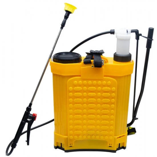 Pompa de stropit Gospodarul Profesionist 16L - 2 in 1 (cu baterie + actionare manuala), 3 duze incluse