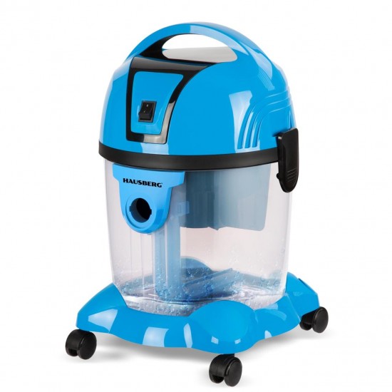 Aspirator cu filtrare prin apa Hausberg HB-2830BL, Cutere 2200W, Capacitate 18L, Nivel Zgomot 81dB, Filtru Lavabil, Tub Telescopic Metalic, Albastru