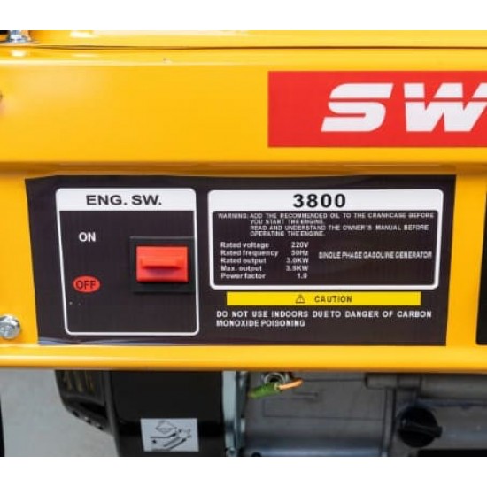 Generator curent pe benzina SWAT 3500W, 7CP, 208cc, priza 220V x2 si 12V