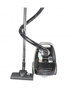 Aspirator Profesional cu sac Hausberg HB-2875NG, 2400 W, Nivel de zgomot 70dB, Capacitate 4L, Filtru De Aer Hepa Cu 5 Nivele, Lungime Cablu 5 M, Display Led, Furtun Rezistent, Negru/argintiu