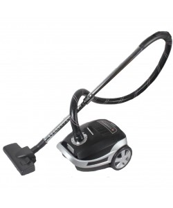 Aspirator Profesional cu sac Hausberg HB-2875NG, 2400 W, Nivel de zgomot 70dB, Capacitate 4L, Filtru De Aer Hepa Cu 5 Nivele, Lungime Cablu 5 M, Display Led, Furtun Rezistent, Negru/argintiu