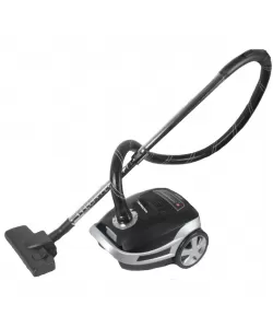 Aspirator Profesional cu sac Hausberg HB-2875NG, 2400 W, Nivel de zgomot 70dB, Capacitate 4L, Filtru De Aer Hepa Cu 5 Nivele, Lungime Cablu 5 M, Display Led, Furtun Rezistent, Negru/argintiu