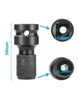 Adaptor de impact pentru biti de 1/2 patrat la 1/4 hexagonal