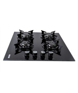 Plita incorporabila Floria ZLN-1871, gaz natural si butelie 65x60x15 cm, 4 Arzatoare, Aprindere Electrica, Sticla Neagra