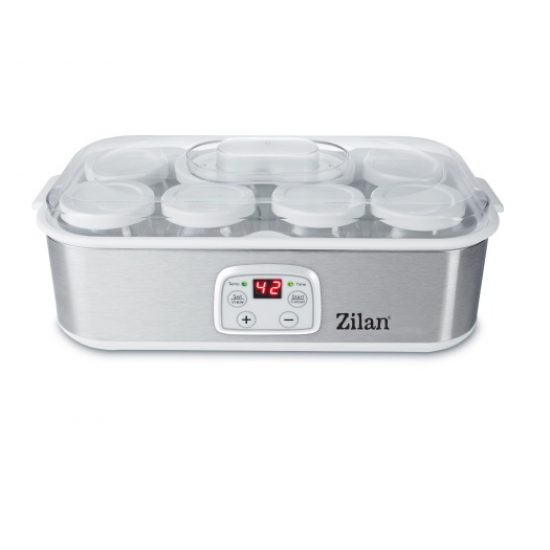 Aparat pentru facut iaurt Zilan ZLN6104 Gri, afisaj LED, timer, termostat reglabil
