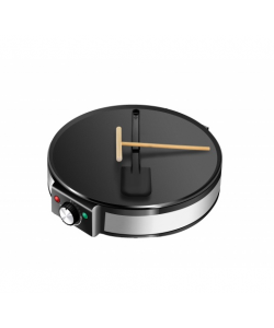 Aparat pentru preparat clatite Zilan ZLN2922 Negru/Inox, 1200W, Diametru plita 30cm, Temperatura ajustabila,