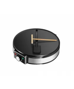 Aparat pentru preparat clatite Zilan ZLN2922 Negru/Inox, 1200W, Diametru plita 30cm, Temperatura ajustabila,