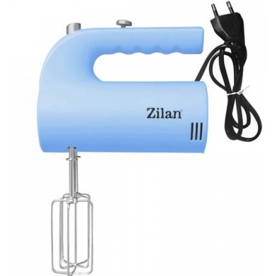 Mixer de mana ZILAN ZLN-3161, Putere 200 W, 5 viteze, Bleu