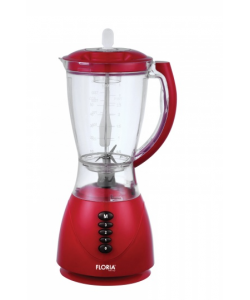 Blender FLORIA ZLN-3079 ROSU, Putere 300W, capacitate 1.5L, 3 viteze, Functie puls-Vas plastic