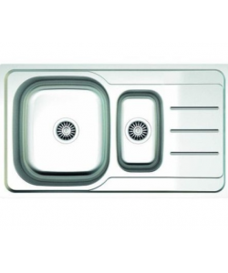 Chiuveta pentru blat cuva mare si cuva mica stanga,Z-INOX ZLN9287, 50x86 cm