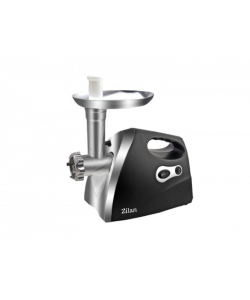 Masina de tocat carne ZILAN ZLN-7599,Negru 1200W, Tava si panou inox, Accesorii umplut carnati, Functie revers, 1.6kg/min,