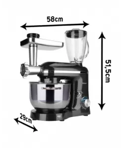 Mixer, blender si masina de tocat Zilan ZLN1772 Negru, 6+1 nivele de control al vitezei, 1400W