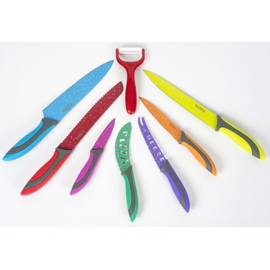Set cutite inox 8 piese Floria ZLN-1143, Multicolor