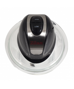 Tocator legume-fructe ZILAN ZLN-8167,Negru putere 300W, vas din sticla 1L, cutit inox, 2 trepte de viteza,