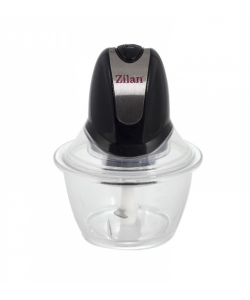 Tocator legume-fructe ZILAN ZLN-8167,Negru putere 300W, vas din sticla 1L, cutit inox, 2 trepte de viteza,