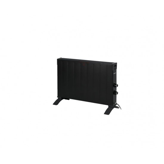 Convector electric Zilan Negru,putere 2500W, Termostat reglabil, protectie la supra incalzire